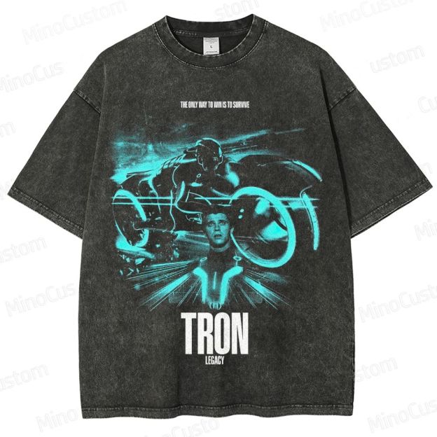 Tron: Legacy Movie Graphic Washed T - Shirt