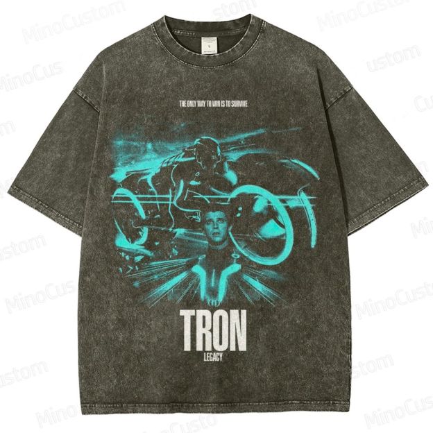 Tron: Legacy Movie Graphic Washed T - Shirt
