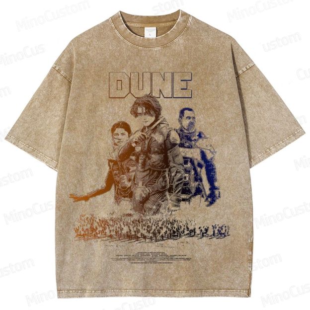 Dune Movie Character Graphic Washed T - Shirt