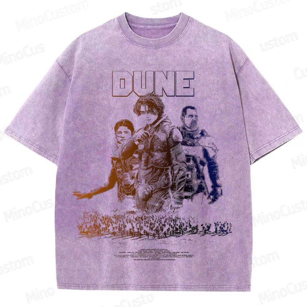 Dune Movie Character Graphic Washed T - Shirt
