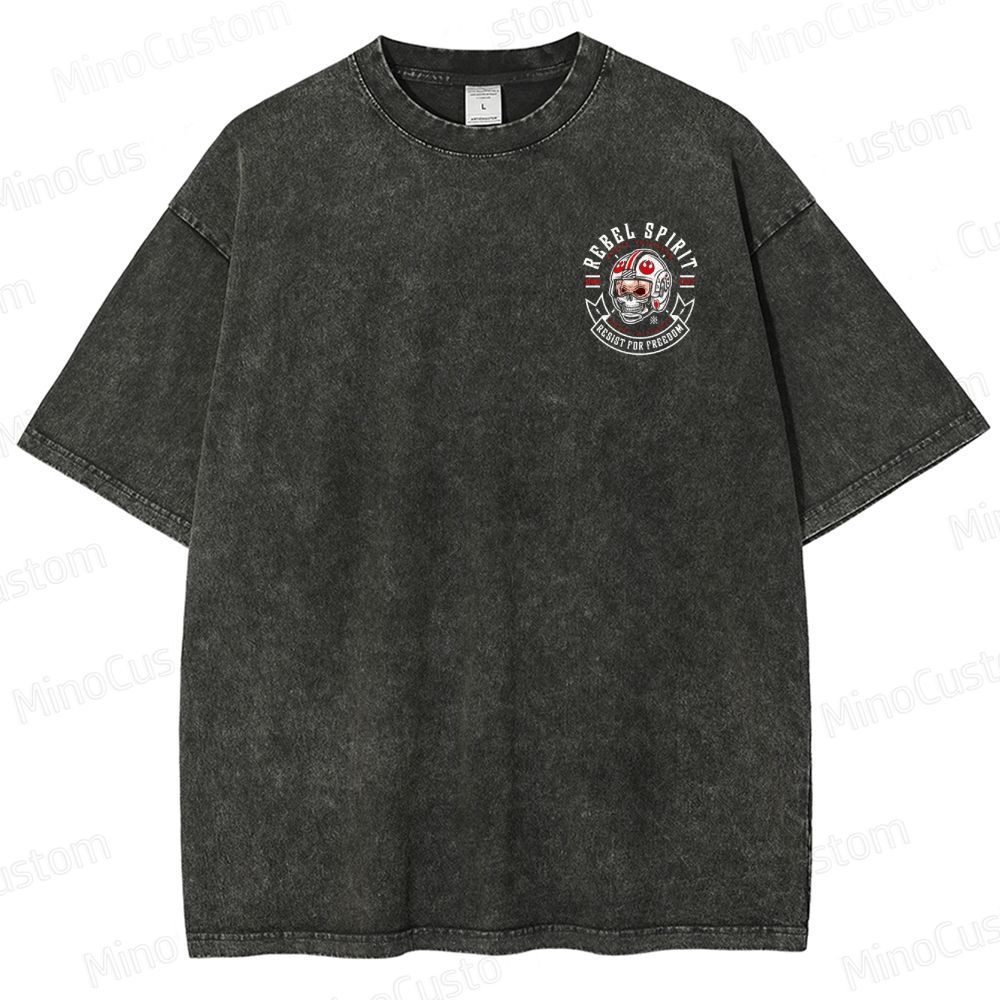 Men’s Star Battles Gold Millennium Falcon Schematics Washed T-shirt