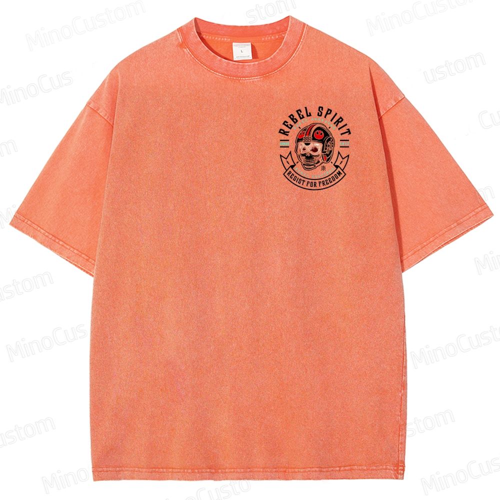 Men’s Star Battles Gold Millennium Falcon Schematics Washed T-shirt