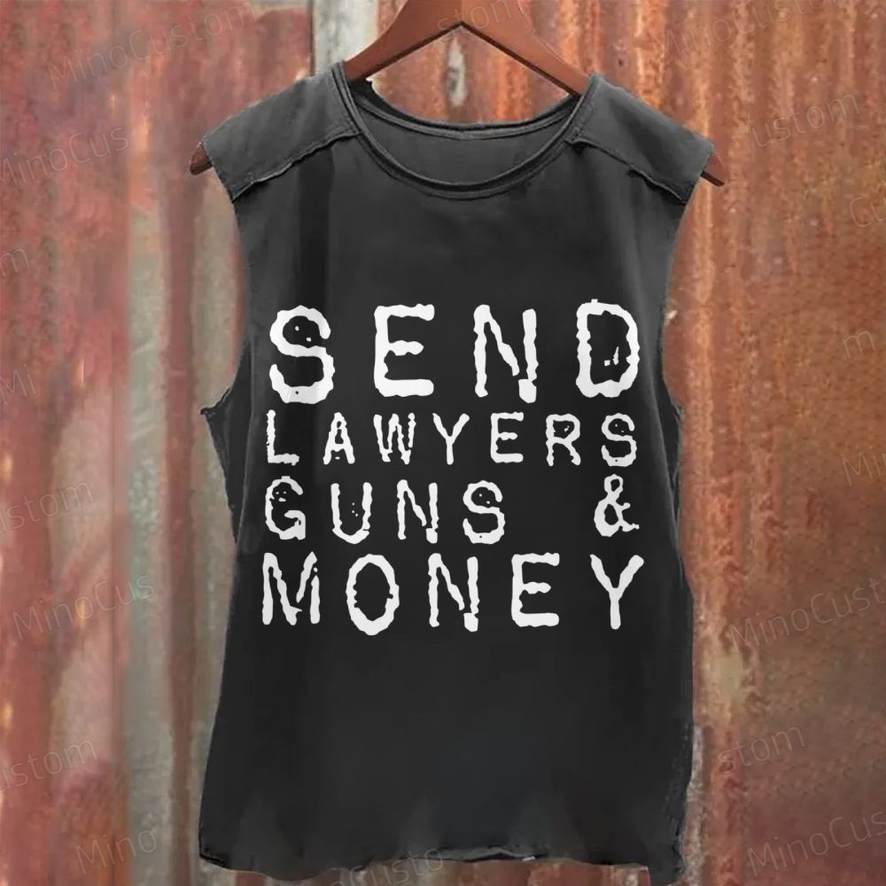 Send Lawyers Guns Washed Tank Top