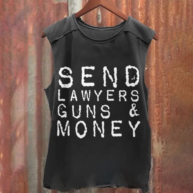 Send Lawyers Guns Washed Tank Top 