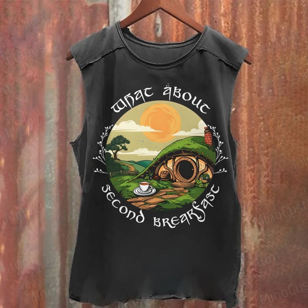 Second Breakfast - LOTR Washed Tank Top