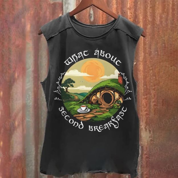 Second Breakfast - LOTR Washed Tank Top 