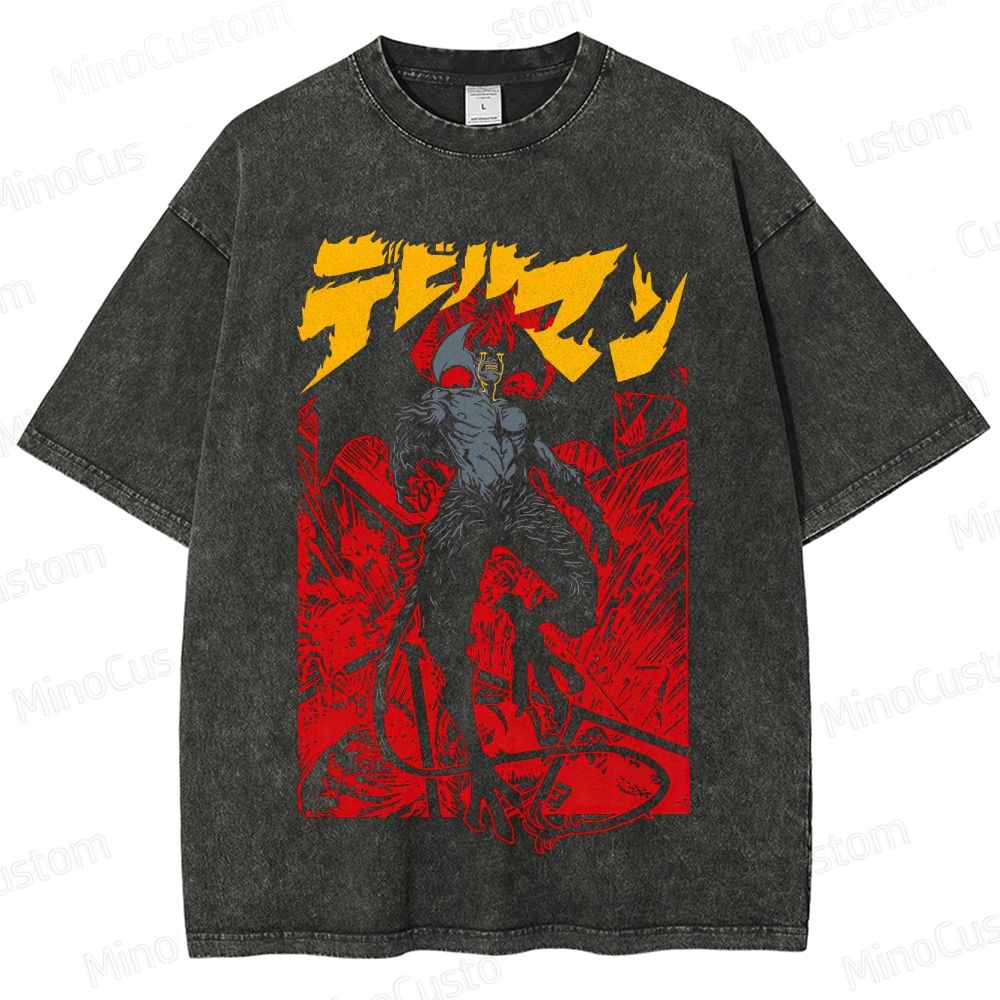Devilman Graphic Washed T - Shirt