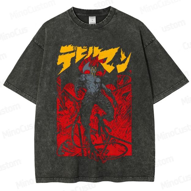 Devilman Graphic Washed T - Shirt