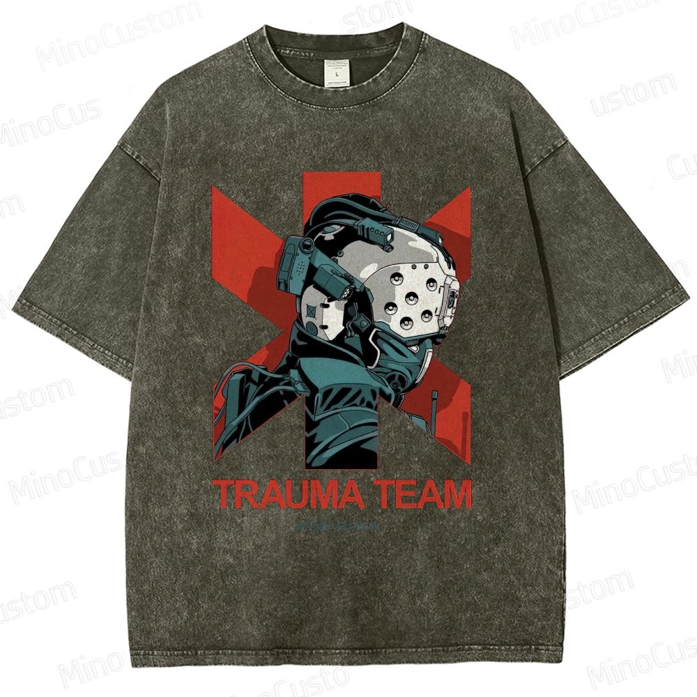 Cyberpunk 2077 Trauma Team Washed T - Shirt