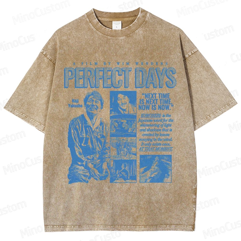 Perfect Days Movie Graphic Washed T - Shirt