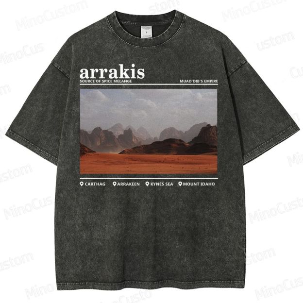 Sci Fi Desert Planet Washed T-Shirt 