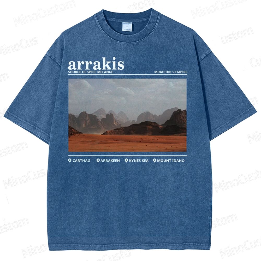 Sci Fi Desert Planet Washed T-Shirt 