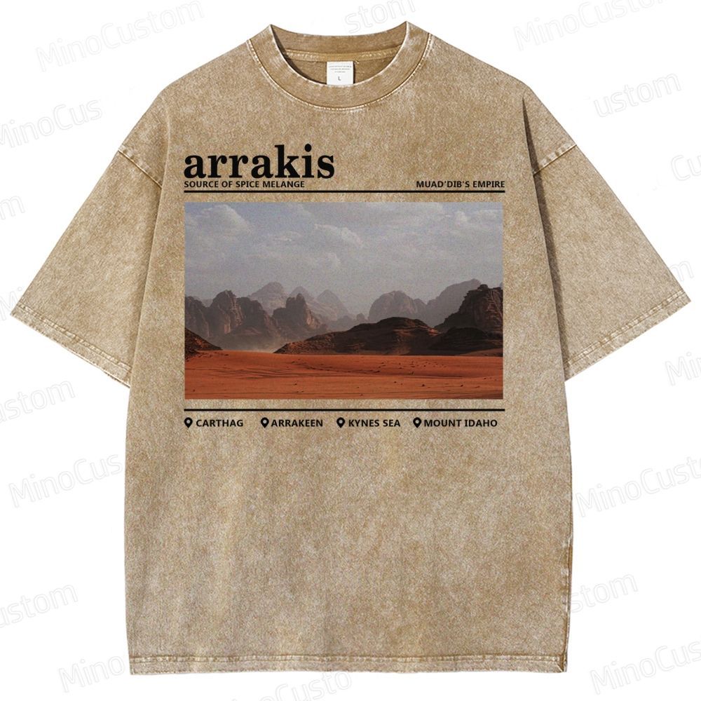 Sci Fi Desert Planet Washed T-Shirt