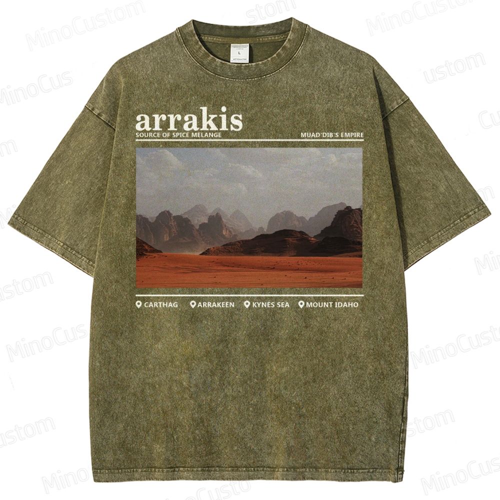Sci Fi Desert Planet Washed T-Shirt 