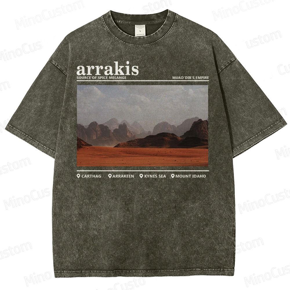 Sci Fi Desert Planet Washed T-Shirt 