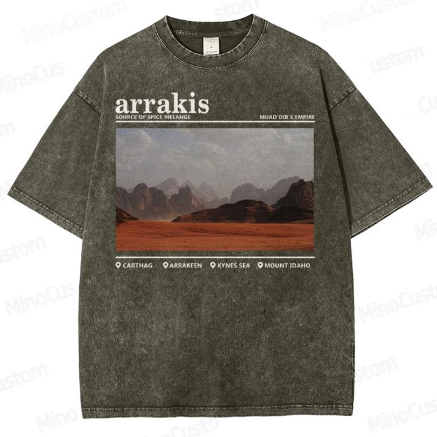 Sci Fi Desert Planet Washed T-Shirt 