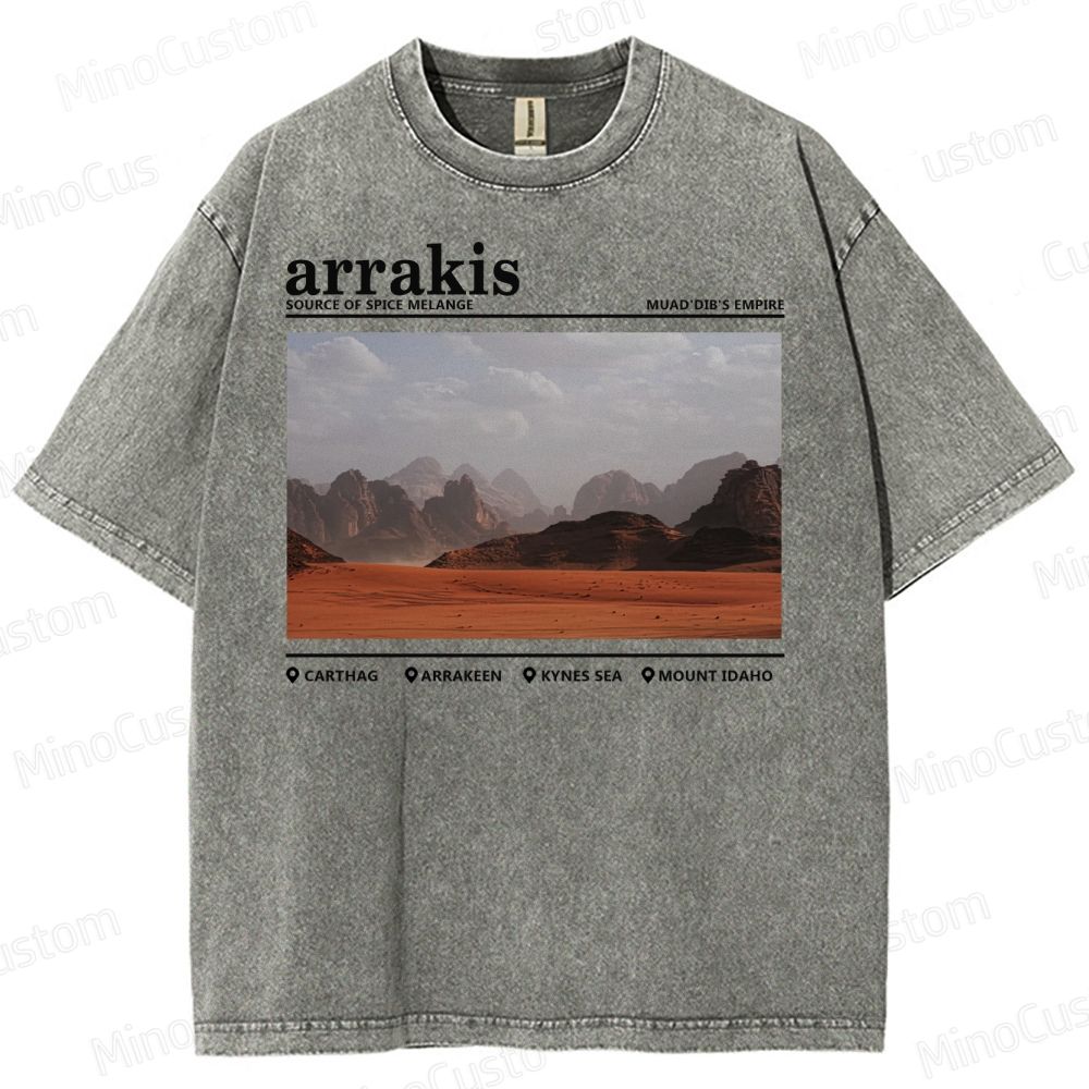 Sci Fi Desert Planet Washed T-Shirt 