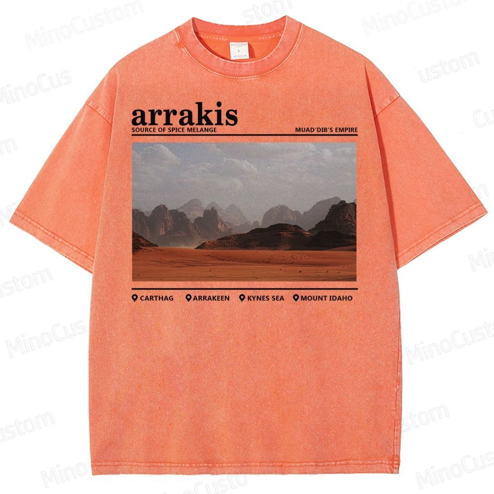 Sci Fi Desert Planet Washed T-Shirt 