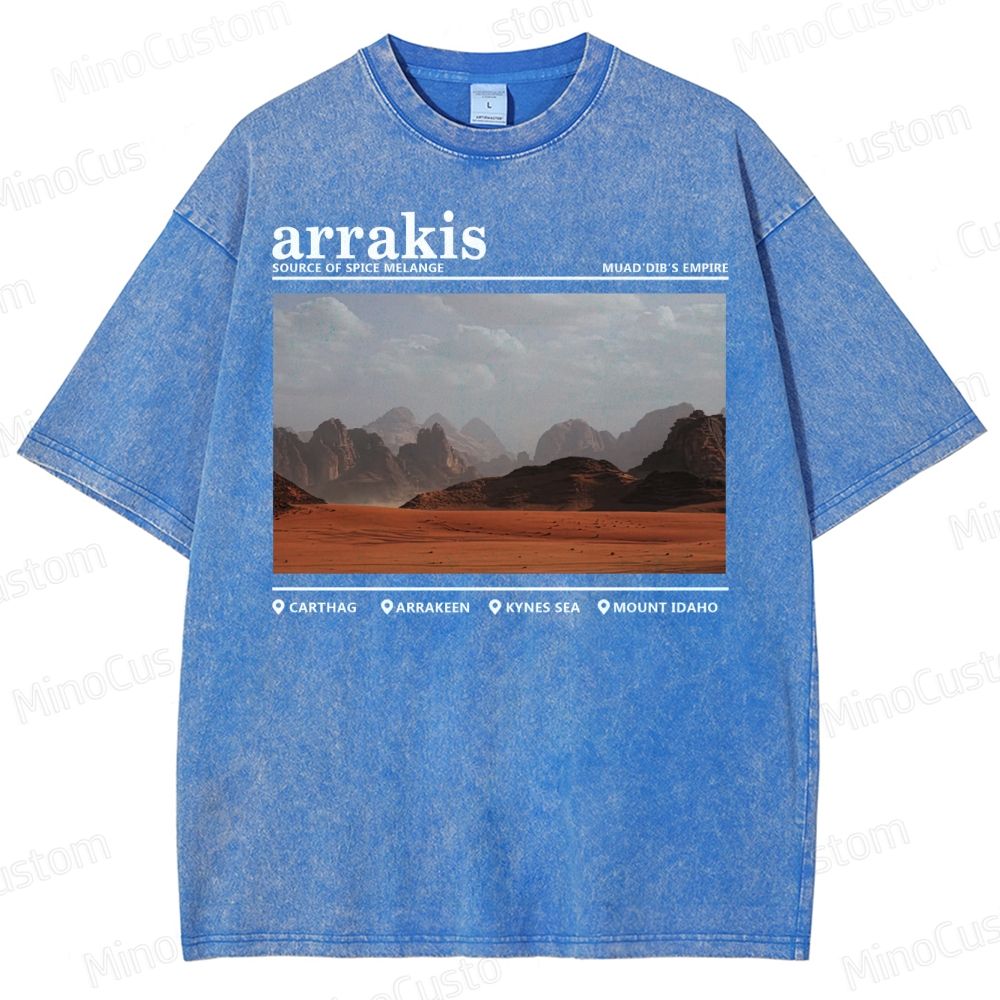 Sci Fi Desert Planet Washed T-Shirt 