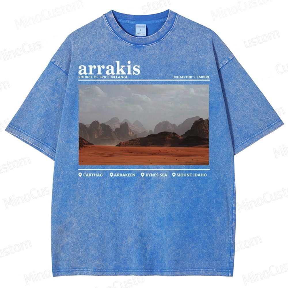 Sci Fi Desert Planet Washed T-Shirt 