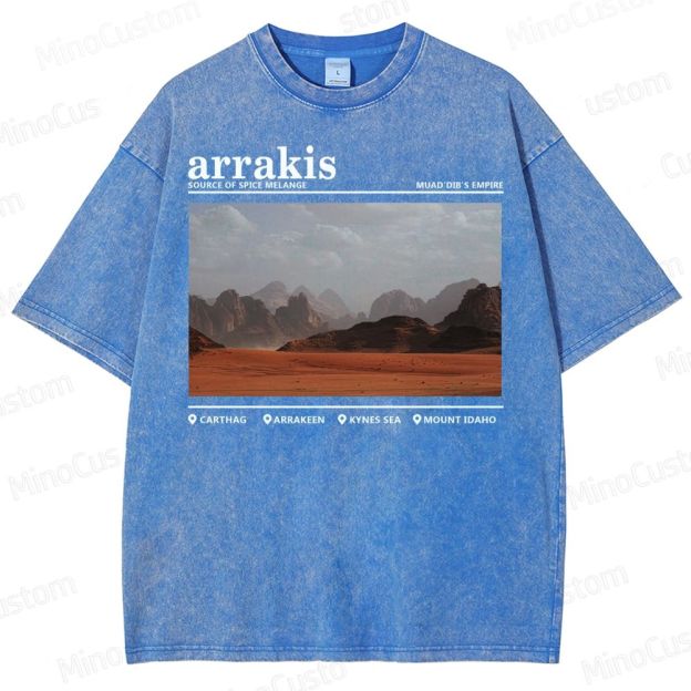 Sci Fi Desert Planet Washed T-Shirt 