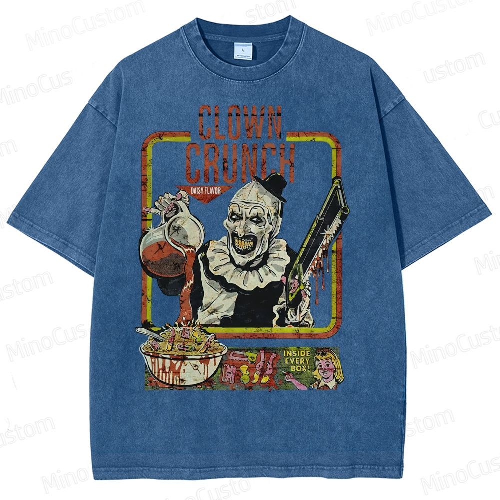 Clown Crunch Horror Cereal Washed T-Shirt