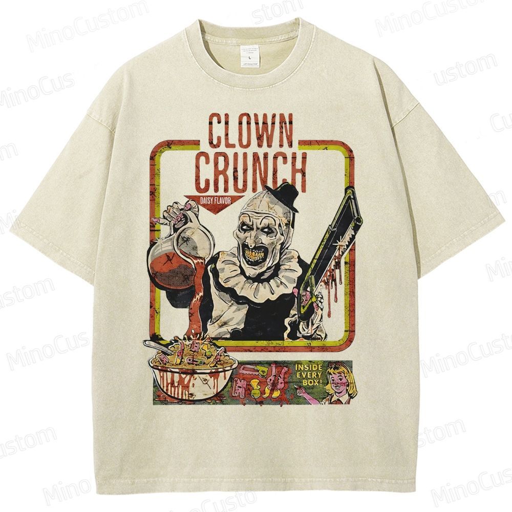 Clown Crunch Horror Cereal Washed T-Shirt