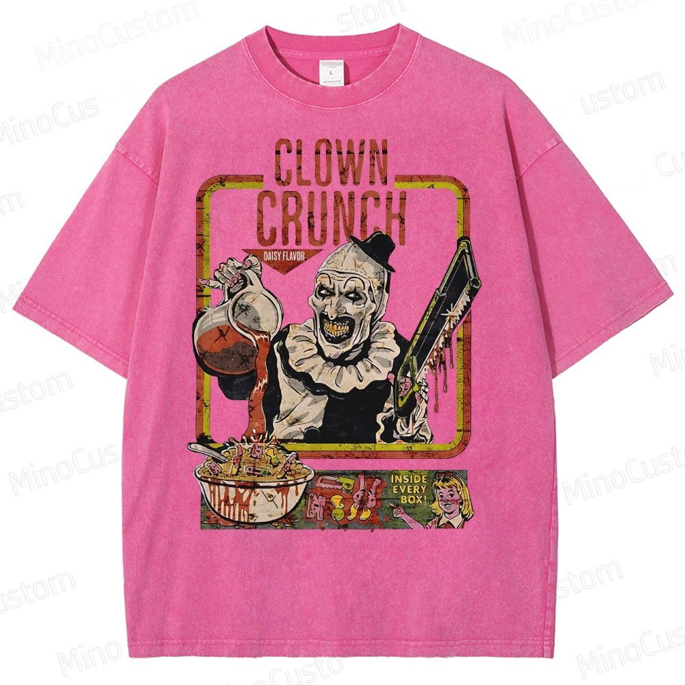 Clown Crunch Horror Cereal Washed T-Shirt