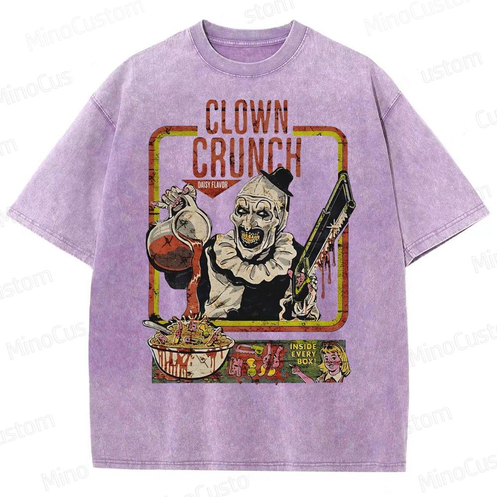 Clown Crunch Horror Cereal Washed T-Shirt