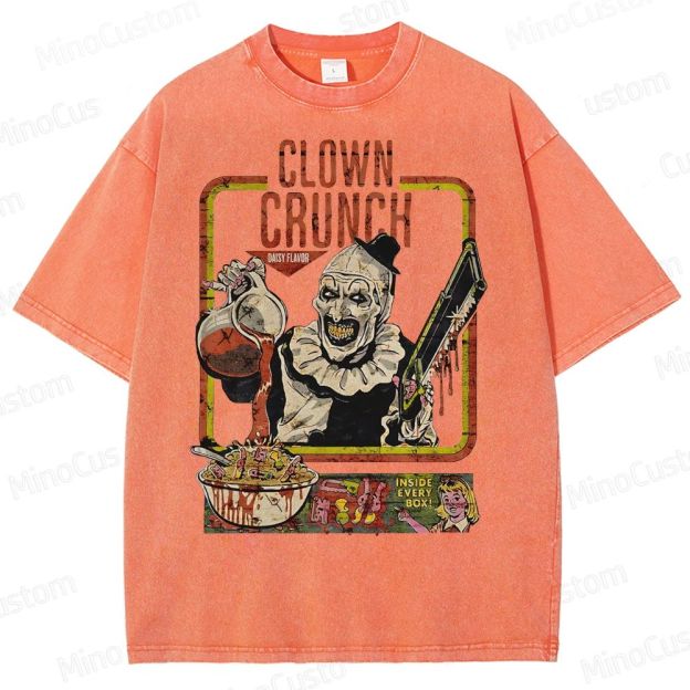Clown Crunch Horror Cereal Washed T-Shirt