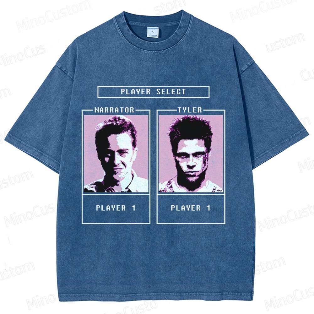 Fight Club "Player Select" Graphic Washed T - Shirt