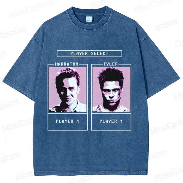 Fight Club "Player Select" Graphic Washed T - Shirt