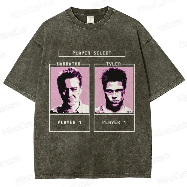Fight Club "Player Select" Graphic Washed T - Shirt
