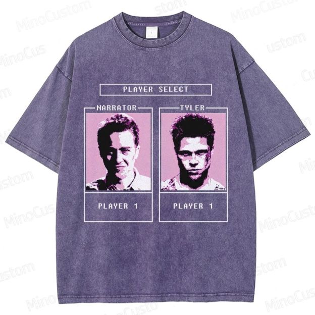 Fight Club "Player Select" Graphic Washed T - Shirt