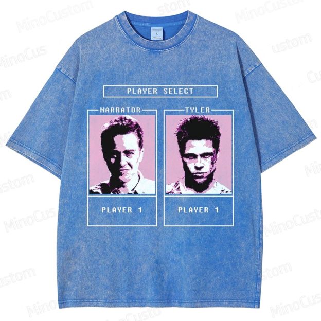 Fight Club "Player Select" Graphic Washed T - Shirt