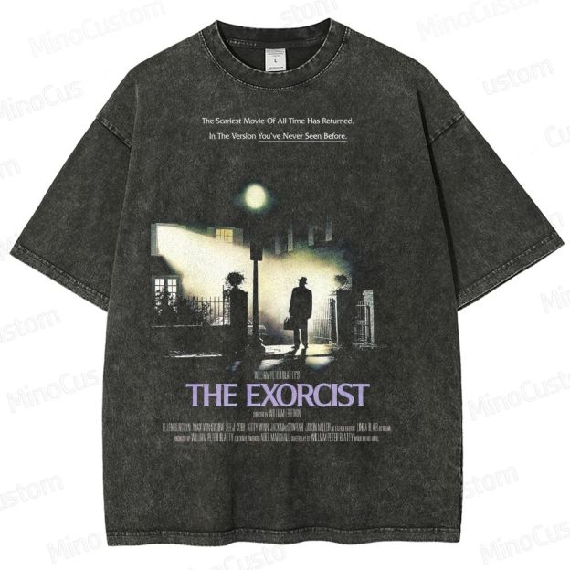 The Exorcist Horror Poster Washed T-Shirt 