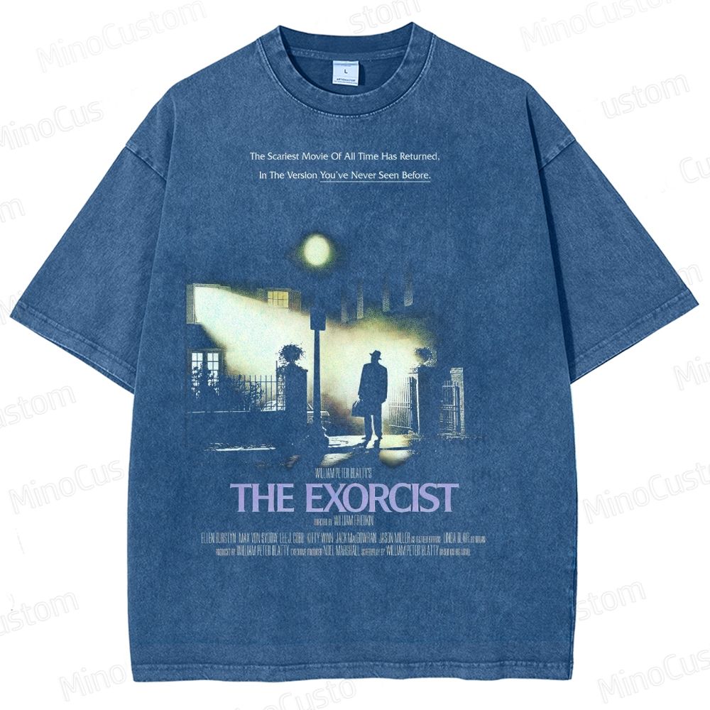 The Exorcist Horror Poster Washed T-Shirt 
