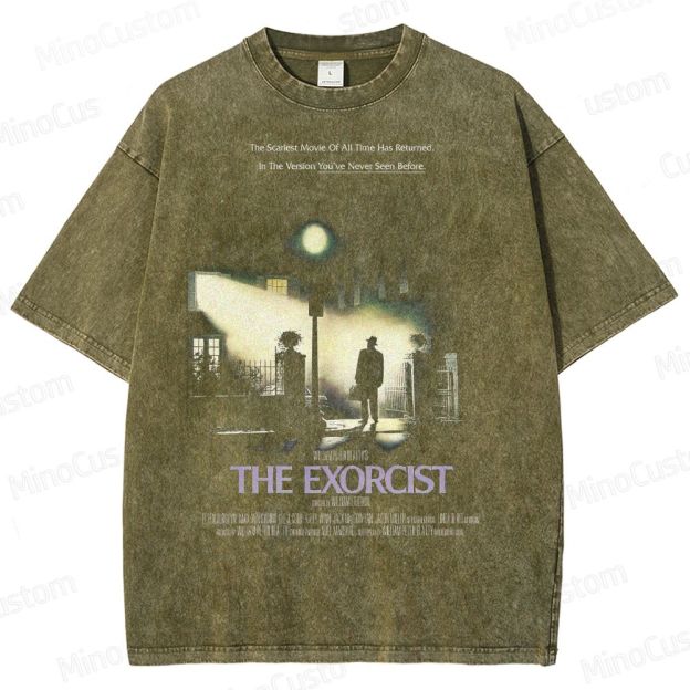 The Exorcist Horror Poster Washed T-Shirt 