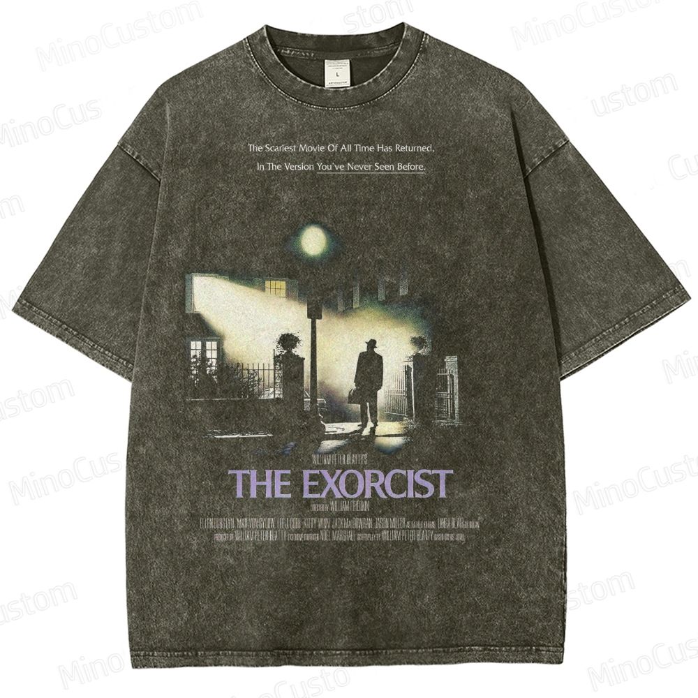 The Exorcist Horror Poster Washed T-Shirt 