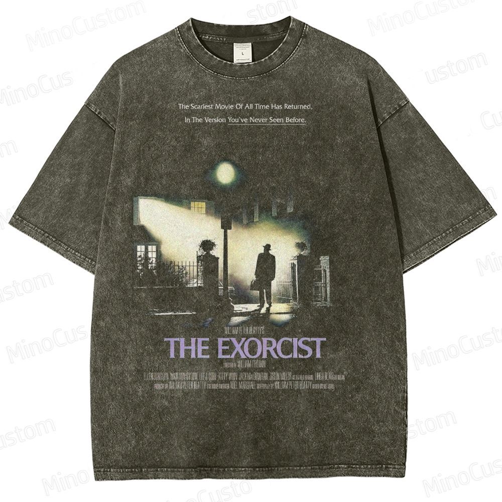 The Exorcist Horror Poster Washed T-Shirt 