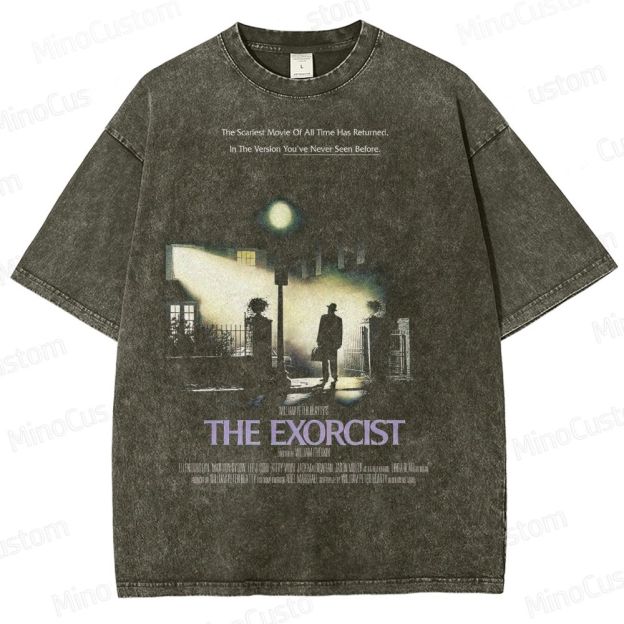 The Exorcist Horror Poster Washed T-Shirt 