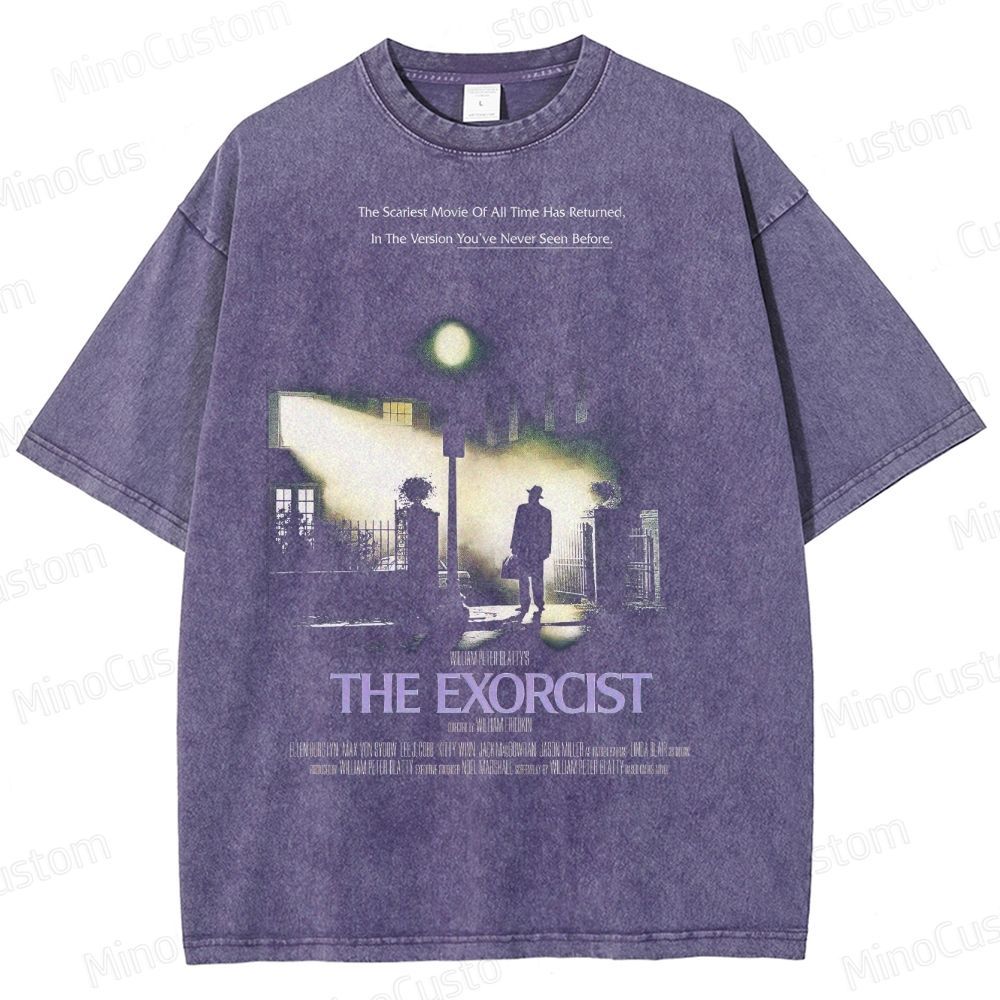 The Exorcist Horror Poster Washed T-Shirt 