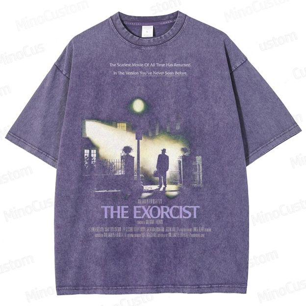The Exorcist Horror Poster Washed T-Shirt 
