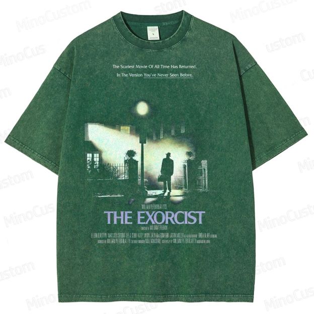 The Exorcist Horror Poster Washed T-Shirt 