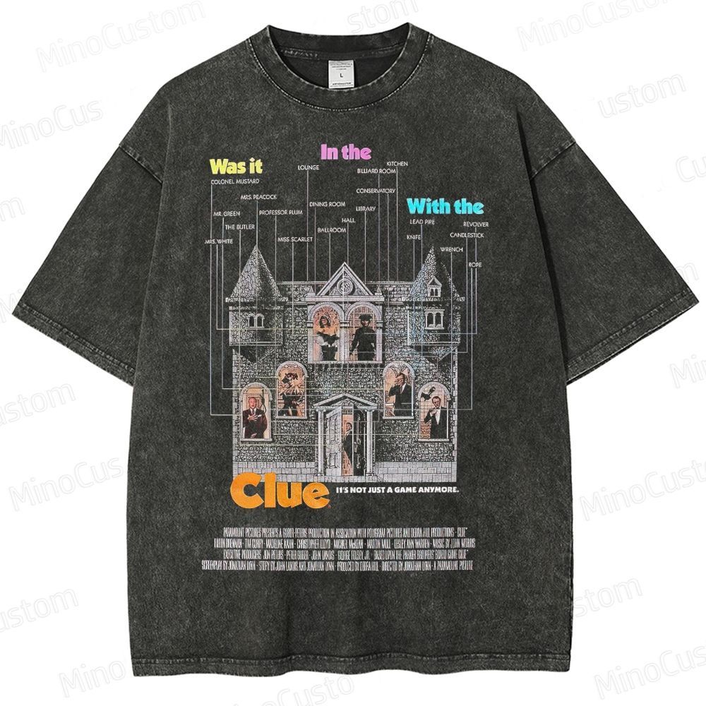 Clue Movie Mansion Graphic Washed T - Shirt