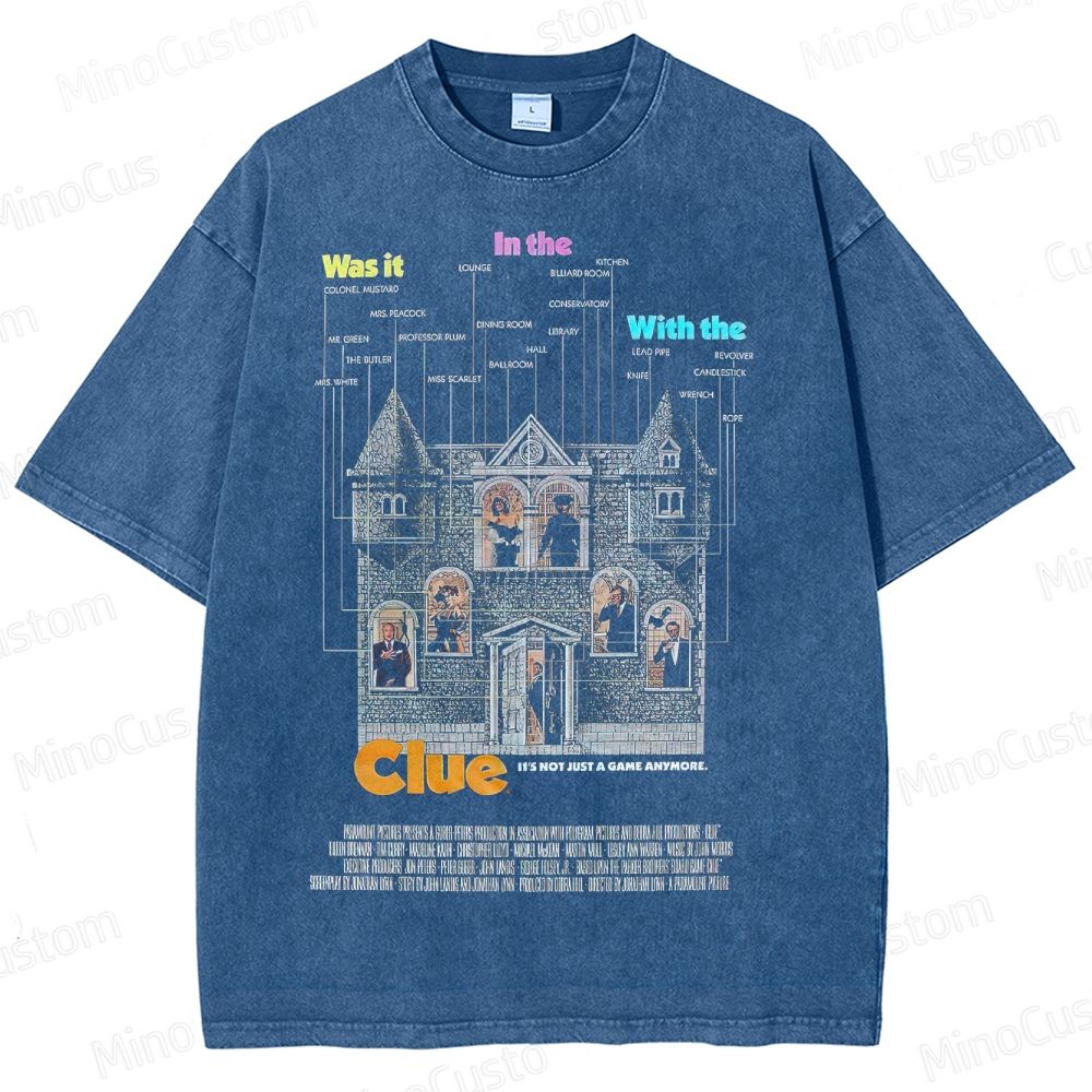 Clue Movie Mansion Graphic Washed T - Shirt