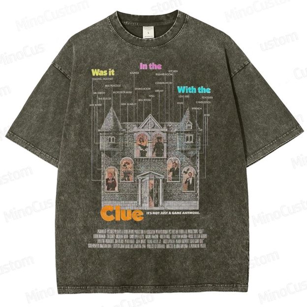 Clue Movie Mansion Graphic Washed T - Shirt