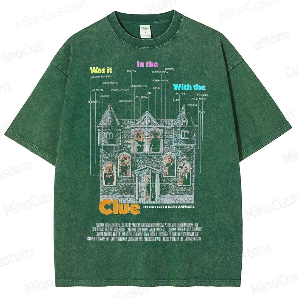 Clue Movie Mansion Graphic Washed T - Shirt