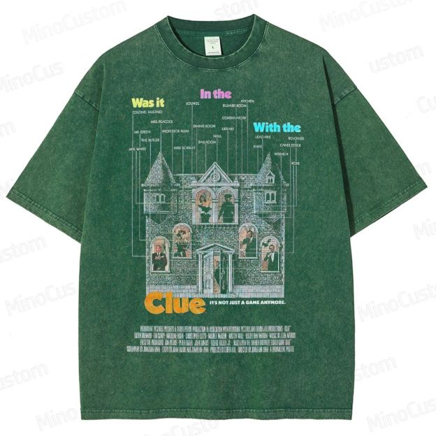 Clue Movie Mansion Graphic Washed T - Shirt