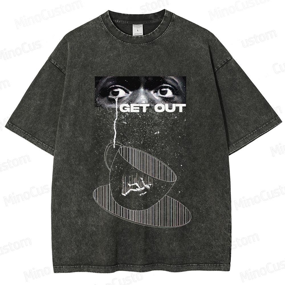 Get Out Movie Graphic Washed T - Shirt